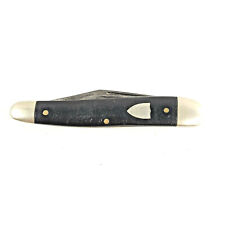 Vtg SCHRADE WALDEN USA 236 folding pocket knife two blade Crest SHIELD LOGO  picture