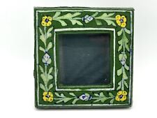 Vintage Middle Eastern Style Hand Painted Tile Picture Frame 4x4” picture