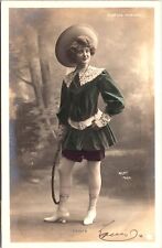 GABY DESLYS: BEAUTIFUL PERFORMER : HOLDING STICK & HOOP TOY : WALERY : RPPC picture