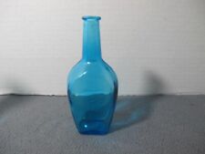 Vintage Blue Glass Medicinal Bottle C O Japan 6