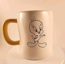 Rae Dunn White And Yellow Looney Tunes Tweety Bird Coffee Mug picture