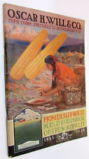 Old 1928 Oscar Will Pioneer Seed House Nursery Greenhouse Catalog Bismarck ND picture