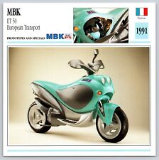 MBK ET 50 European Transport 1991 France Edito Service Atlas Motorcycle Card picture