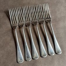 6x VINTAGE DIXON EPNS OLD ENGLISH PATTERN SILVER PLATE MAIN TABLE FORKS ENGLAND picture