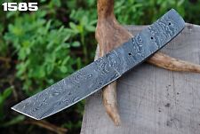forged damascus steel traditional japanese blank blade tanto knife full tang picture