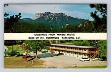 Keystone SD-South Dakota, Miners Motel, Advertising, Antique Vintage Postcard picture