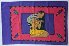 Disney Pocahontas & Meeko Pillow Case Vintage 1990s Double Sided VTG Sham Decor picture