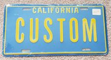 California Blue Yellow Vanity License Plate Custom picture
