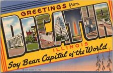 DECATUR, Illinois Large Letter Postcard 