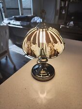 OK Lighting Snow Wolf Touch Lamp 6 Panel Glass Shade 3 Setting Decorative Table picture