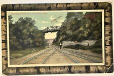Missouri Pacific Cut, Fort Scott Kansas. 1915 Vintage Postcard. Railway Railroad picture