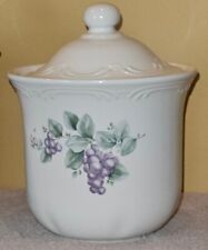 Vintage Pfaltzgraff Small Grapevine Design Canister With Lid 6