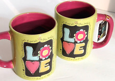 Amylee Weeks COFFEE MUGS Westland MHS Learning LOVE Mugs 15oz New with Tags picture