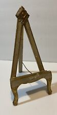 Vintage Florentia Wood Easel Stand Display Gold & White Hand Made In Italy 10” picture