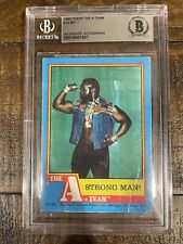 1983 Topps A-Team Mr. T Signed Card - Autograph Beckett Slabbed picture