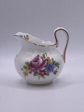 Royal Chelsea England Tiny Pitcher Pink Roses Flowers Gold Trim Display Mini *** picture
