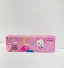 Kawaii Merch Sky Travel  Pencil Case Box Vintage Style New PINK picture