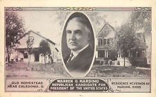 Campaign Postcard Warren G. Harding Multiview Republican Candidate & Houses picture