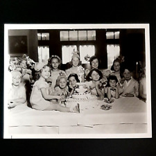 1934 B&W Photo of Shirley Temple Celebrating Her Birthday Party picture