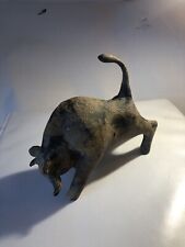 Japanese Sculpture: Mid-Century Brutalist Bull Sculpture in Patinated Cast Iron picture