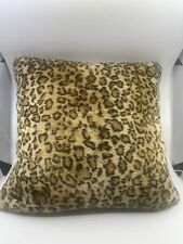 MAGASCHONI Home 3 Leopard Print  18”by 18” 7.5” Thick 100% Duck Feather Pillow picture