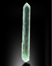 Outstanding Green Kunzite Double Terminated Crystal 35.30 CT From Afghanistan. picture