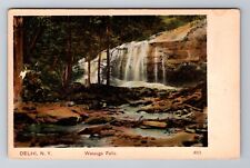 Delhi NY-New York, Watauga Falls, Antique, Vintage Postcard picture