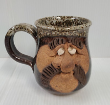 Art Pottery 3D Ugly Face Coffee Cup Mug Folk Art picture