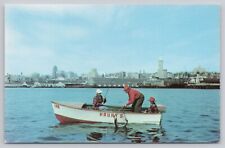 Seattle Washington, Elliot Bay, Salmon Fishing Boat, Haury's, Vintage Postcard picture