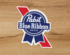PBR Pabst Blue Ribbon Beer Logo Premium Vinyl Sticker Decal 3x2.5 in G01 picture
