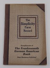 1919 Frankenmuth MICHIGAN German American Bank FARM RECORD KEEPING LEDGER picture
