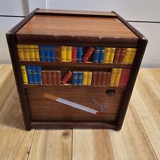 Vintage Wooden Cigarette Dispenser and Music Box-Dog WORKS Exc Condition picture