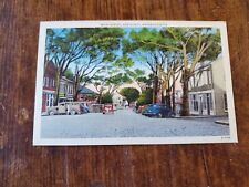 Vintage Nantucket Postcard Main Street Massachusetts Autos Architecture Bx1-7 picture