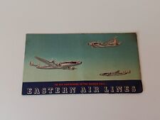 Vintage Eastern Air Lines Silver Falcon Airplane Ticket Jacket W/ Ticket 1950s  picture