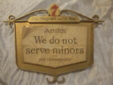 RARE VINTAGE SEAGRAM’S SEVEN WE DO NOT SERVE MINORS PLASTIC SIGN SMALL picture