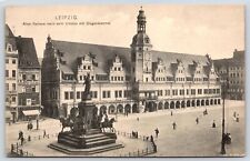 Vintage Postcard Leipzig Germany Altes Rathaus nach dem Umbau mit Siegesdenkmal picture