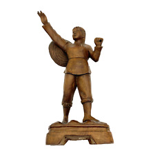 A Chinese Cultural Revolution Era Carved Wood Figure Carved from 1 Piece Wood picture