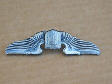 WW2 US Army Air Corps Sterling Silver Pilots Wings Pin Badge Emblem 19 Grams picture
