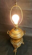 🔥L👀K  Vintage Jos. Heinrichs Copper Kerosene Oil Table Lamp - Electric RARE picture