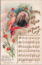 Vintage 1912 McKinley / Gospel Song Embossed Postcard 