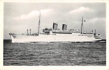 SS BERLIN AT SEA ~ NORD-DEUTSCHER LLOYD SHIP LINE, REAL PHOTO PC used Haiti 1955 picture