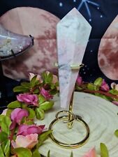 Beautiful Chunky Pink Opal Crystal Wand & Stand 168g 12cm Heart Chakra Reiki picture