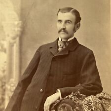 Antique Cabinet Card Photograph Handsome Young Man Canton NY Female Photographer picture