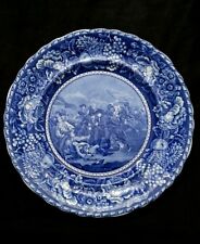 Antique R&M Co Staffordshire England ceramic plate Battle of Bunker Hill 10 inch picture