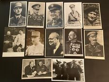 WW2 - Postcard Photos Of The Principles Of World War 2 picture