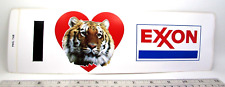 Vintage I Love Heart Exxon Vinyl Bumper Sticker Tiger Houston Texas NOS A picture