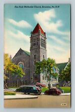 Scranton PA, Elm Park Methodist Church, Cars Pennsylvania Vintage Postcard picture