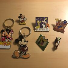 Disney Keychains & Trading Pins Collectible Mickey Mouse Disneyland Pluto Goofy picture