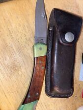Vintage Sears Craftsman USA #95206 Lockback Folding Hunter Knife Shealth  picture