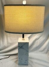 Mid Century Marble Table Lamp Signed ITALY Raymor Nessen Era Classic Italy Lamp picture